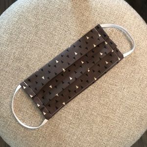 Fabric Face Mask, Elastic Straps - Cocoa Geometric